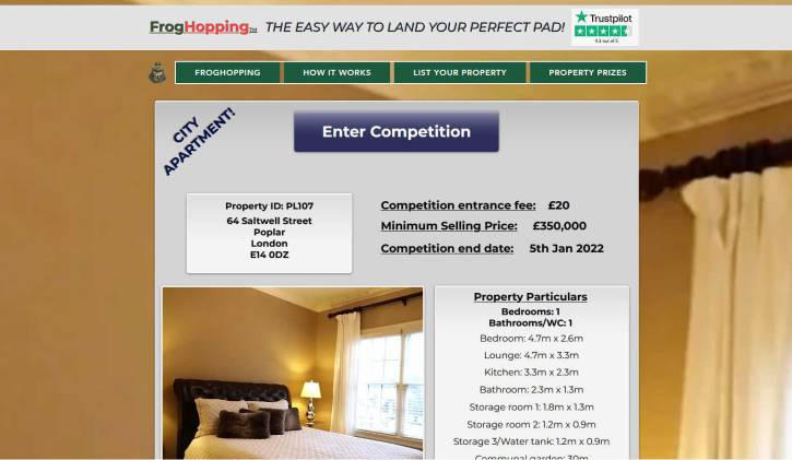 Win a One Bedroom Apartment in the East End of London