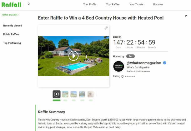 Win a East Sussex House with Half Acre and Swimming Pool
