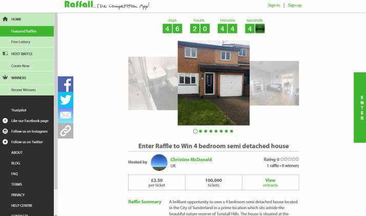 Win a Semi Detached House with Four Bedrooms in Sunderland