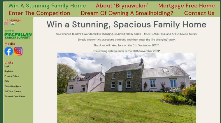Win a Large Rural House and Smallholding in Pembrokeshire Wales