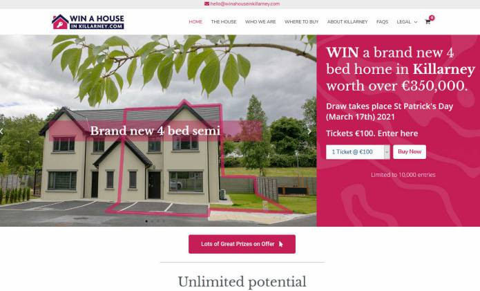 Win a New Build Four Bedroom House in Killarney Ireland