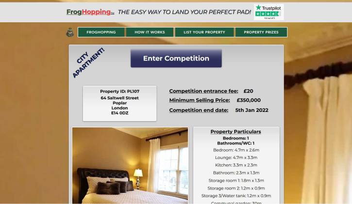 Win a One Bedroom Apartment in the East End of London