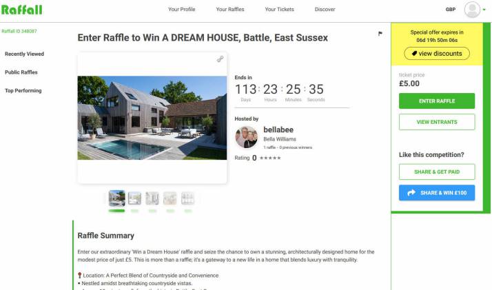 Win a Architect Designed House with Pool in East Sussex