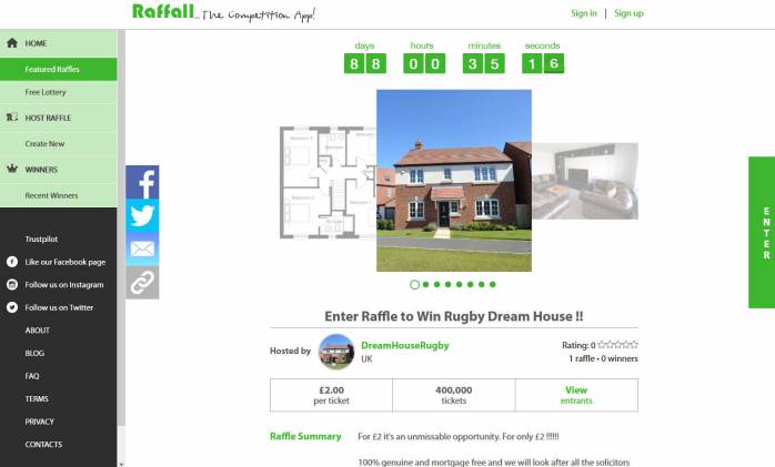 Win a House with Four Double Bedrooms in Rugby