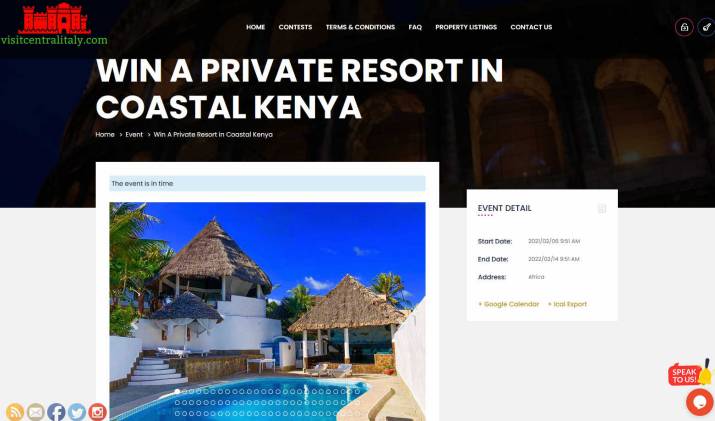 Win a Villa with Pool in a Kenyan Coastal Resort